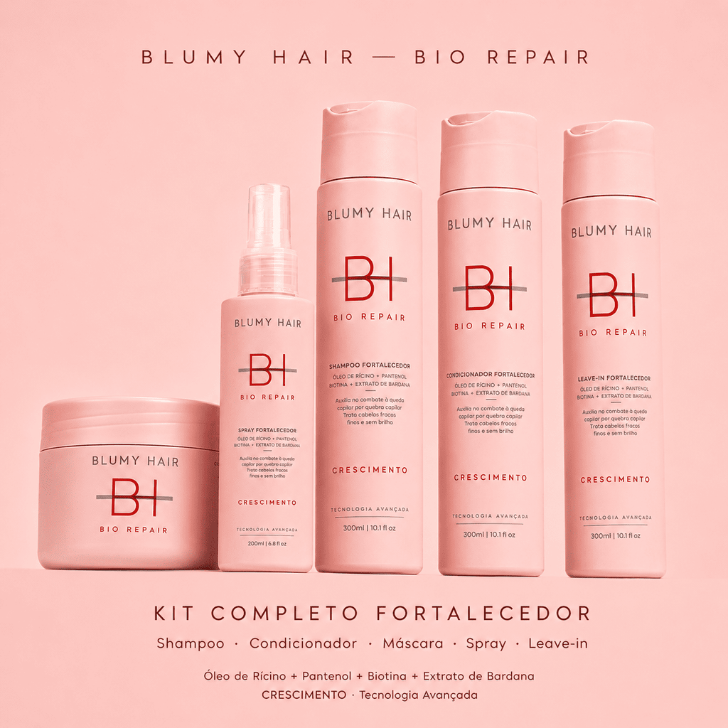 Kit 5 Produtos Completo Fortalecedor Bio Repair